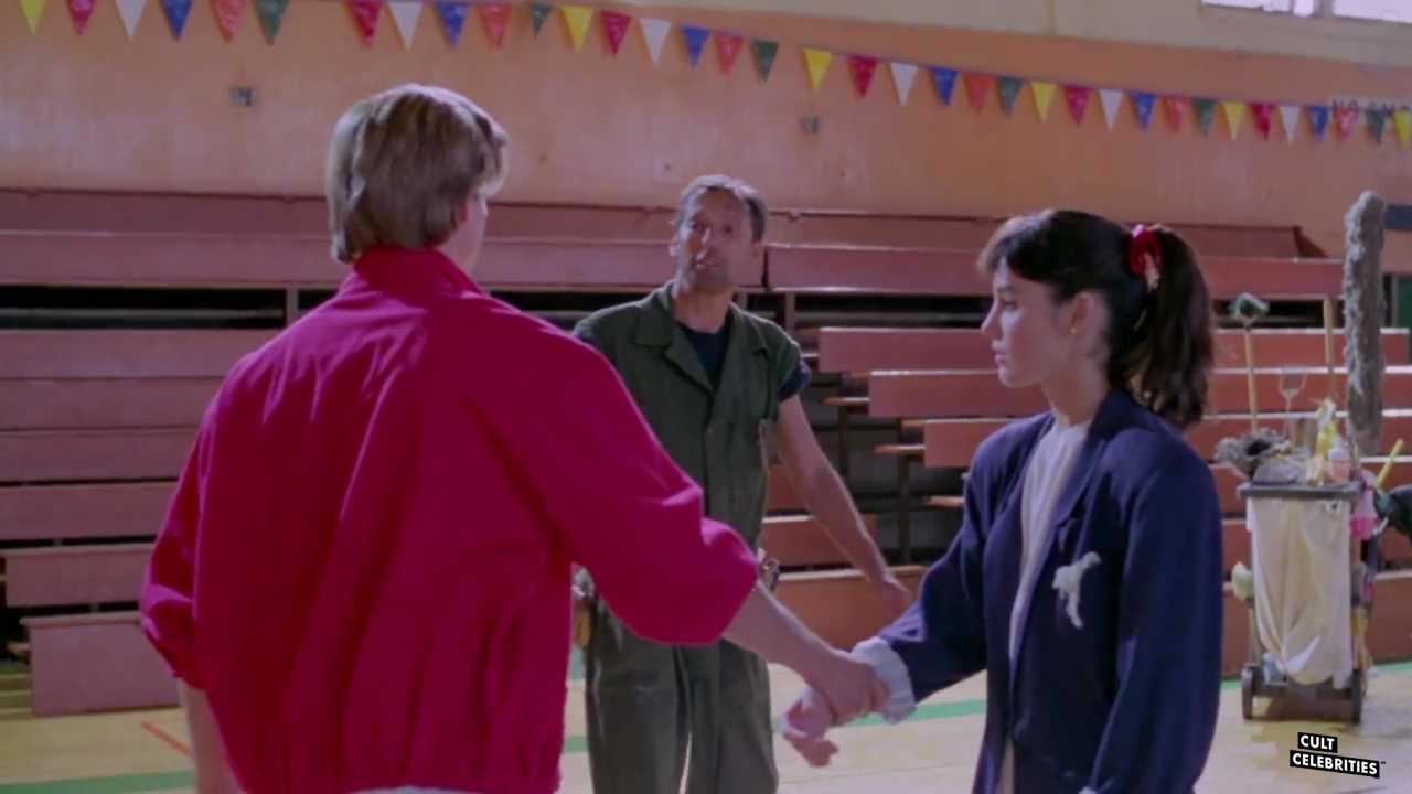Brad Pitt and Jill Schoelen in Cutting Class (1989)
